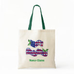 Patriotic Christmas Name Tote bags