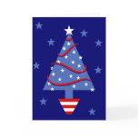 Patriotic Christmas Tree Greeting Cards