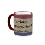 Patriotic Conservative on the Watchlist mugs