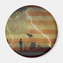 Patriotic Desert Storm Magnet