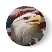 Patriotic Eagle Button