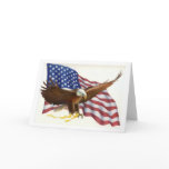 Patriotic Eagle Flag Greeting Card