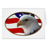 Patriotic Eagle & Flag Greeting Card