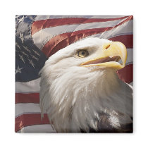 Patriotic Eagle Magnet