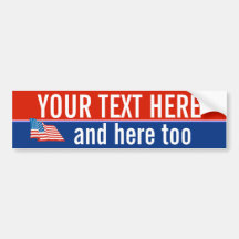 Patriotic Flag Bumpersticker Template2 Bumper Stickers