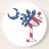 Patriotic Flag Palmetto Moon Coaster