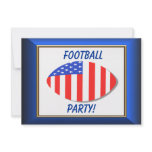 Patriotic Football Invitation Postcard