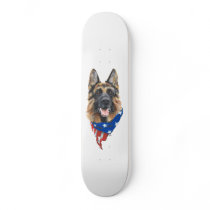 Patriotic German Shepherd Dog Skateboard Deck