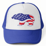Patriotic Grizzly Bear hats