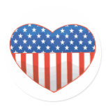 Patriotic Heart stickers