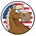 Patriotic Horse Photo Sculpture photo sculptures