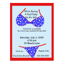 Patriotic Invitation Postcards