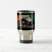 Patriotic Irish Flag, Motorcycle, Biker Design mugs