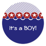 Patriotic It's a Boy Stickers