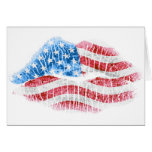 Patriotic Kiss Greeting Cards