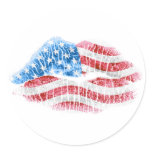 Patriotic Kiss Sticker