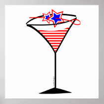 Patriotic Martini Poster