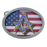 Patriotic Masonic Belt Buckle