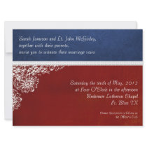 Patriotic Military Floral Wedding Oversized Invitation