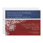 Patriotic Military Red White and Blue Wedding invitations