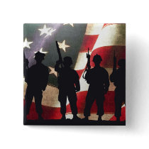 Patriotic Military Soldier Silhouettes Pin