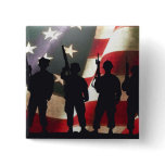 Patriotic Military Soldier Silhouettes buttons