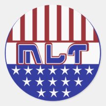 PATRIOTIC MLT - MEDICAL LABORATORY TECH ROUND STICKERS