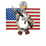 Patriotic Penguin Photo Sculpture