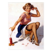 Patriotic Pin-Up Post Cards