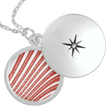 Patriotic Red and White Stars and Stripes Freedom Personalized Necklace