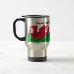 Patriotic Red Dragon Of Wales Travel Mug or Glass