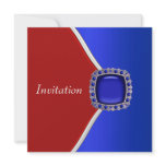 Patriotic Red White Blue Party invitations