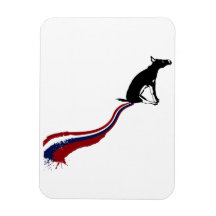 PATRIOTIC SKID MARKS DEMOCRAT SMALL.png Vinyl Magnets