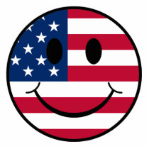 Patriotic Smiley Cut Out