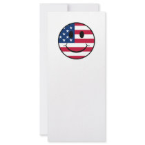Patriotic Smiley Customized Rack Card