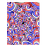 Patriotic Spiral Fractal Postcards