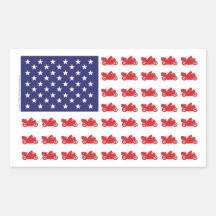 Patriotic Sport Cruiser Motorcycle Stickers