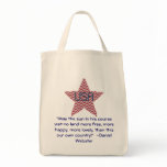 Patriotic Star, Daniel Webster Quote Bag