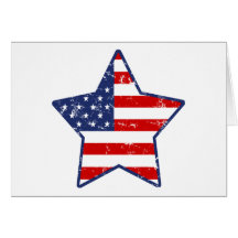 Patriotic Star Greeting Card