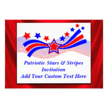 Patriotic Stars And Stripes Invitation
