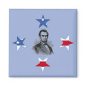 Patriotic Stars Lincoln Magnet