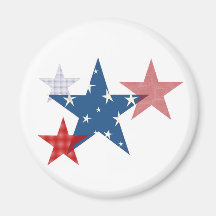 Patriotic Stars Magnets