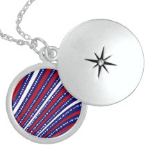 Patriotic Stars Stripes Freedom Flag 4th of July Pendant
