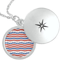 Patriotic Stars Stripes Freedom Flag Fourth of Jul Pendants