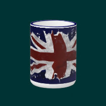 Patriotic Union Jack, UK Union Flag, British Flag mugs