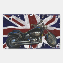 Patriotic Union Jack, UK Union Flag, Motorcycle Sticker