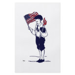 Patriotic US Flag and Fireworks Boy flyers