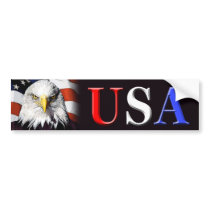 Patriotic “USA Eagle” bumper sticker