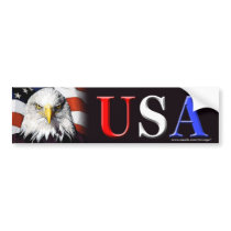 Patriotic “USA Eagle” bumper sticker