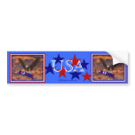Patriotic USA Eagle Stars Freedom Bumper Sticker bumper stickers